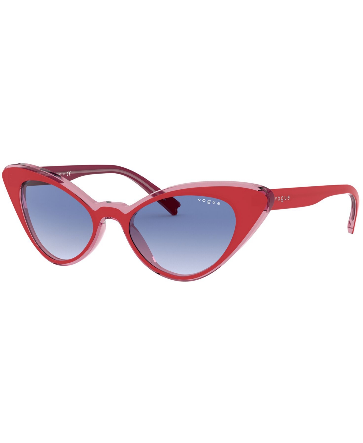 Vogue Eyewear Mbb X  Sunglasses, Vo5317s In Top Red,pink Transparent,clear Gradient