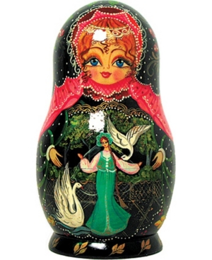 GDeBrekht 5 Piece Swan Princess Russian Matryoshka Nested Doll Set