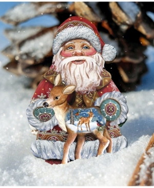 Designocracy Holiday Fawn Wooden Decor In Multi