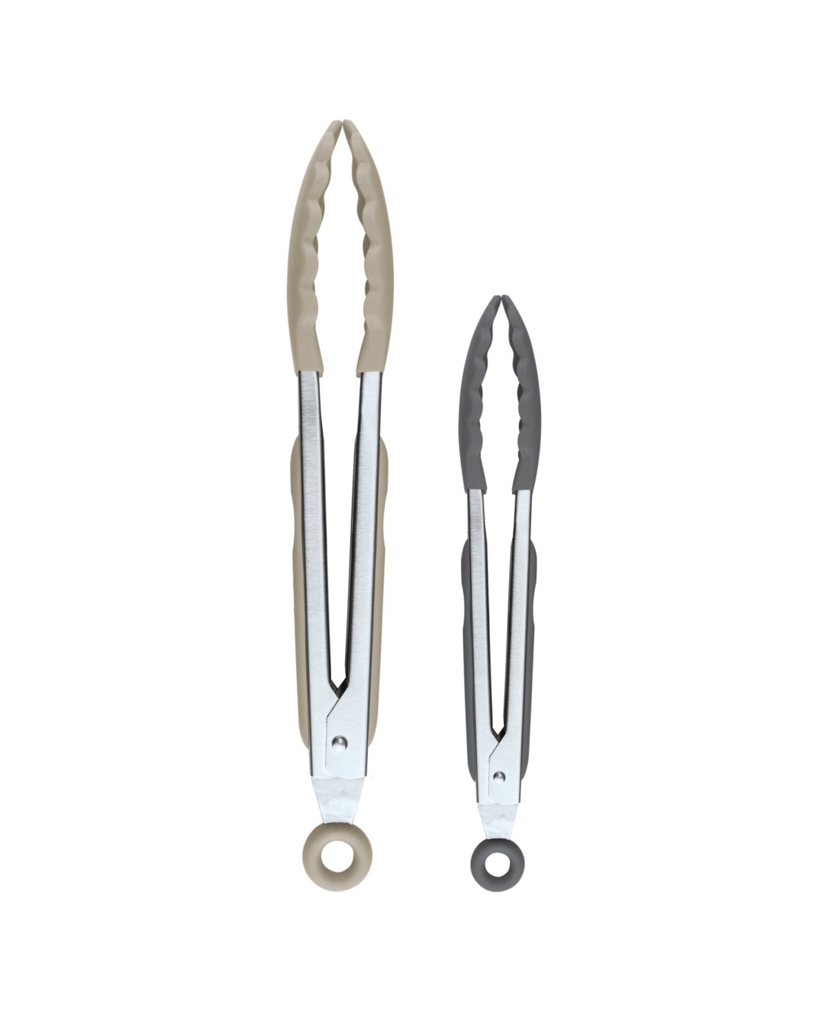 Tovolo 9" And 12" Silicone Tongs In Gray