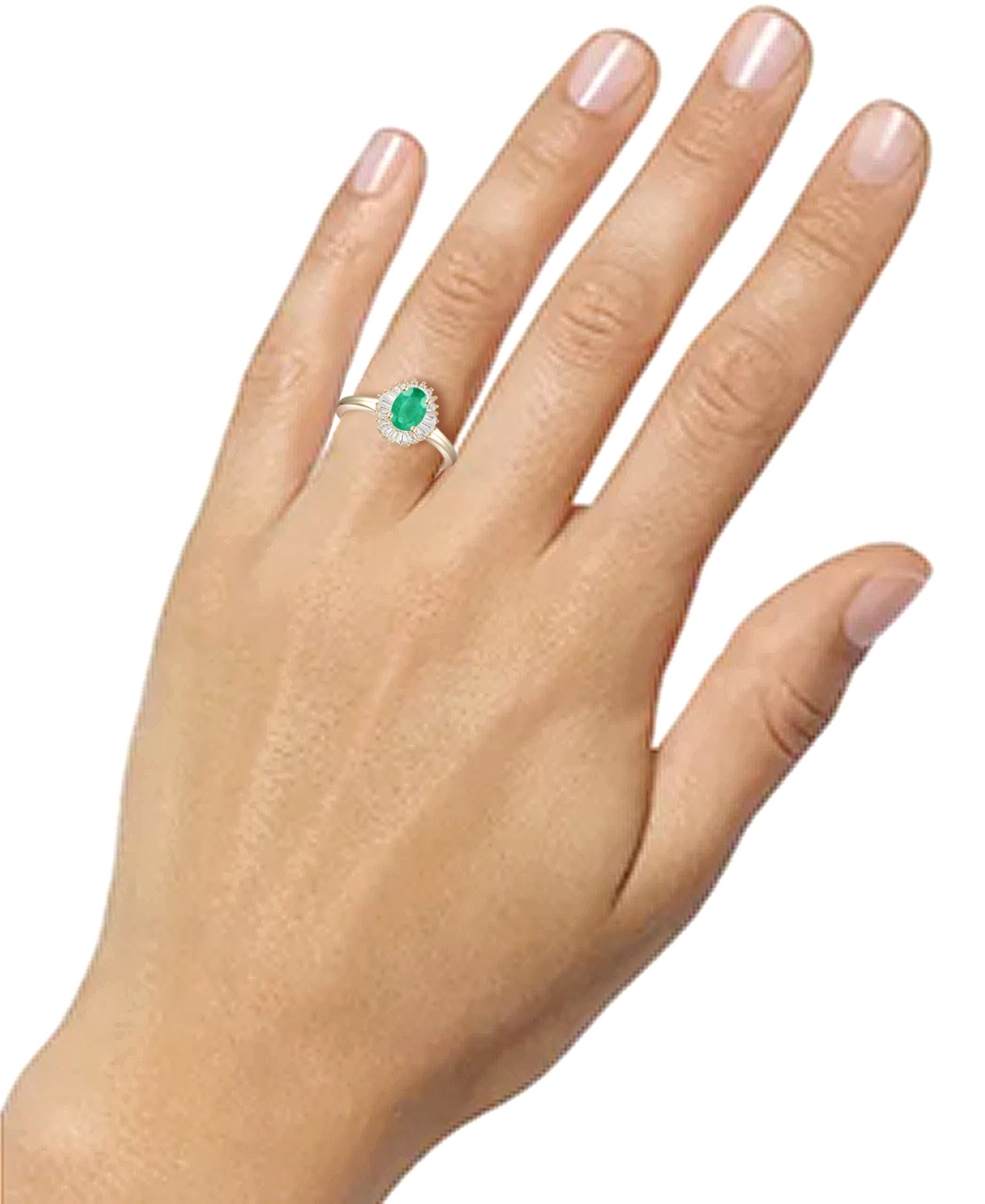 Sapphire (1 ct. t.w.) & Diamond (1/4 ct. t.w.) Ring in 14k White Gold (Also Available  Tanzanite & Ruby) - Emerald