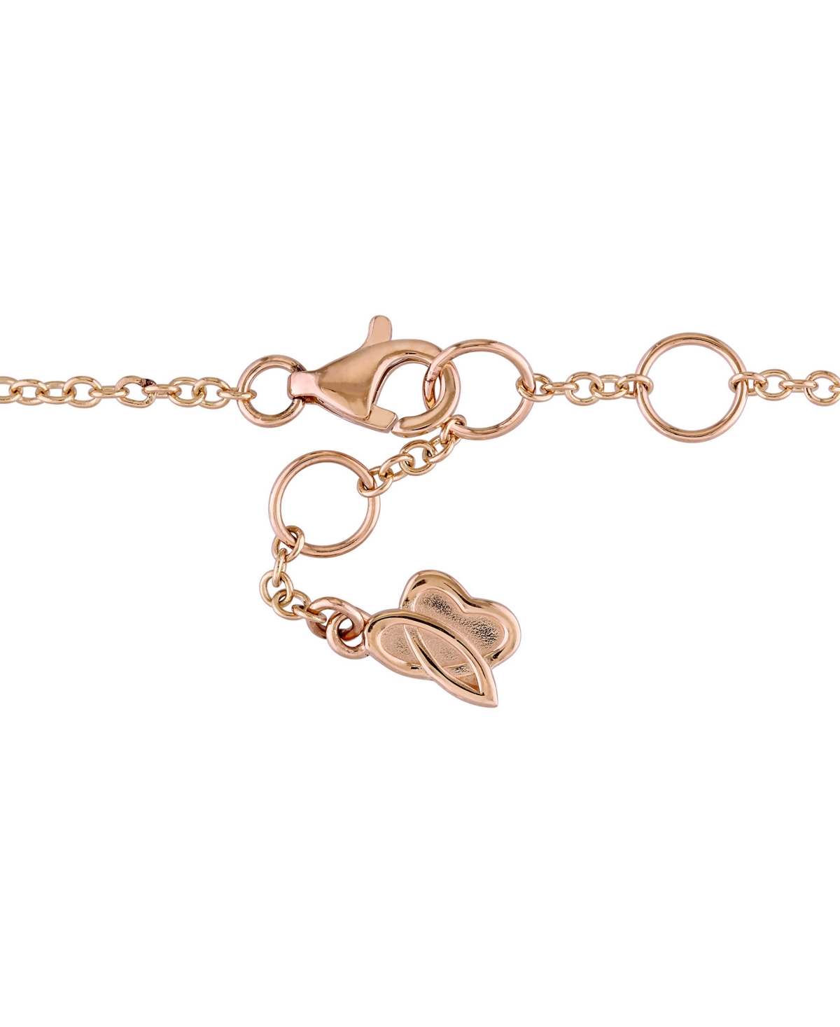 & Heart Charm Bracelet (2-7/8 ct. t.w.) in 14k Rose Gold - Morganite