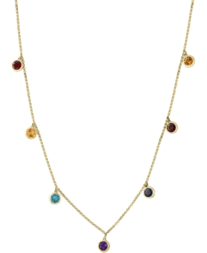 image of Effy Multi-Gemstone Dangle Bezel 18