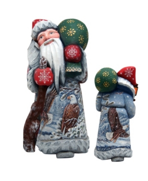 G.debrekht Woodcarved Hand Painted Santa Eagle Santa Masterpiece Signature Figurine In Multi
