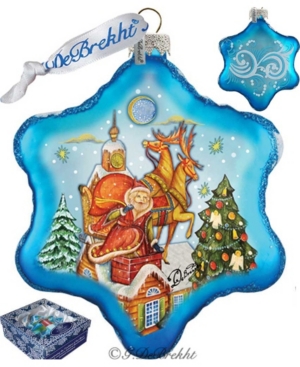 G.debrekht Limited Edition Special Delivery Snowflake Glass Ornament In Multi
