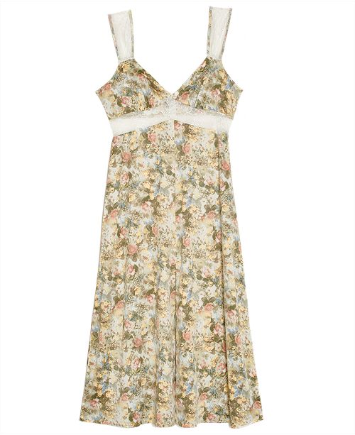 Coach Retro Floral Print Slip Dress
