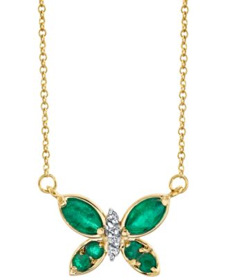 Macy's sale emerald necklace