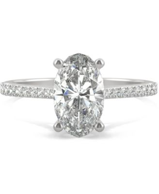 Moissanite Oval Engagement Ring (2-1/2 ct. t.w. DEW) in 14k White Gold or 14k Yellow Gold