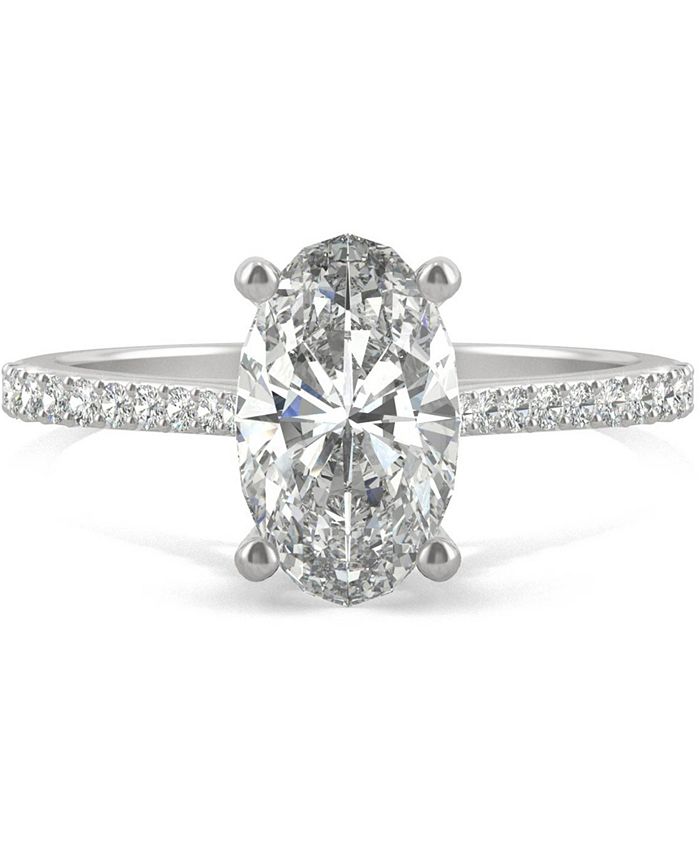 Charles & Colvard - Moissanite Oval Engagement Ring (2-1/2 ct. t.w. DEW) in 14k White Gold or 14k Yellow Gold