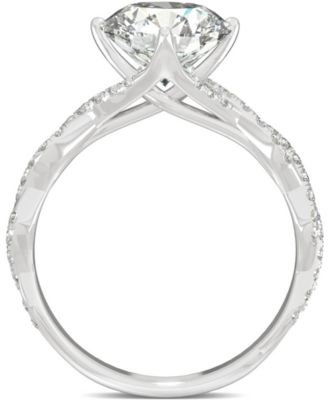 Moissanite Twist Engagement Ring (2-1/3 ct. t.w. DEW) in 14k White Gold