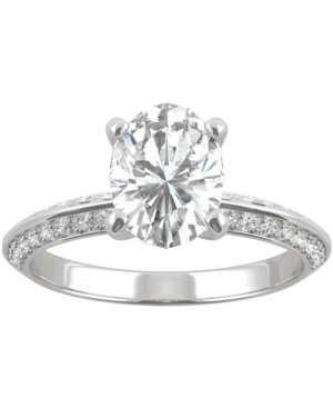 image of Charles & Colvard Moissanite Oval Engagement Ring (2-3/8 ct. t.w. Dew) in 14k White Gold