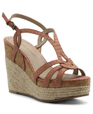 coral wedge sandals