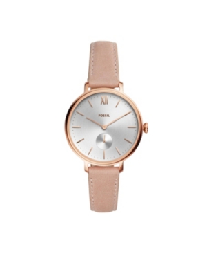 image of Fossil Kalya Three-Hand Nude Leather Watch 36mm