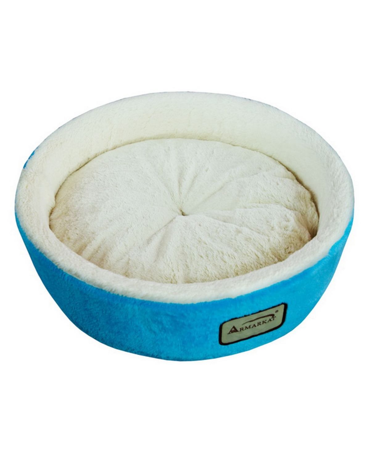 15" Soft Plush Round Dount Cat Beds and Dog Cuddler - Azure