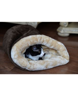 Burrow Sleep Shape Cat Bed, Soft Cave Bed For Dog And Cat, C15HKF/MH, Mocha