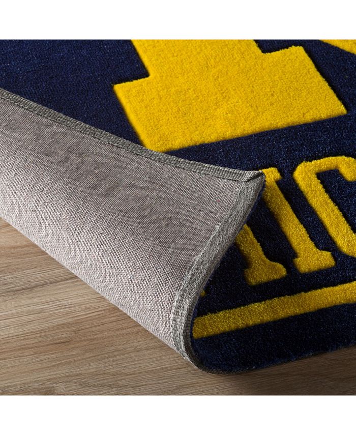 Luxury Sports Rugs Michigan Colmi Blue 3'2" x 5'1" Area Rug Macy's
