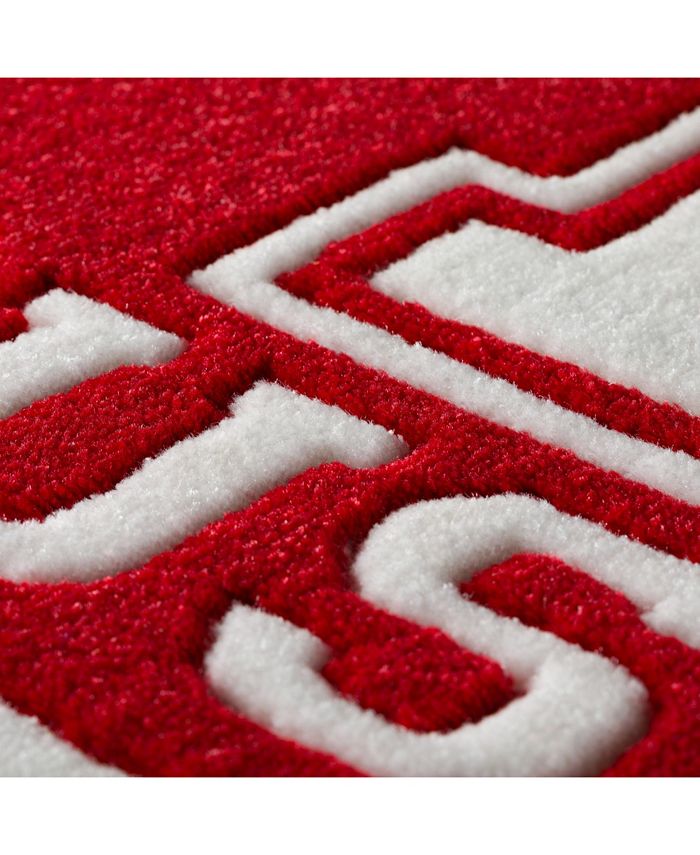 Luxury Sports Rugs Houston Colho Red 5' x 7'6" Area Rug Macy's