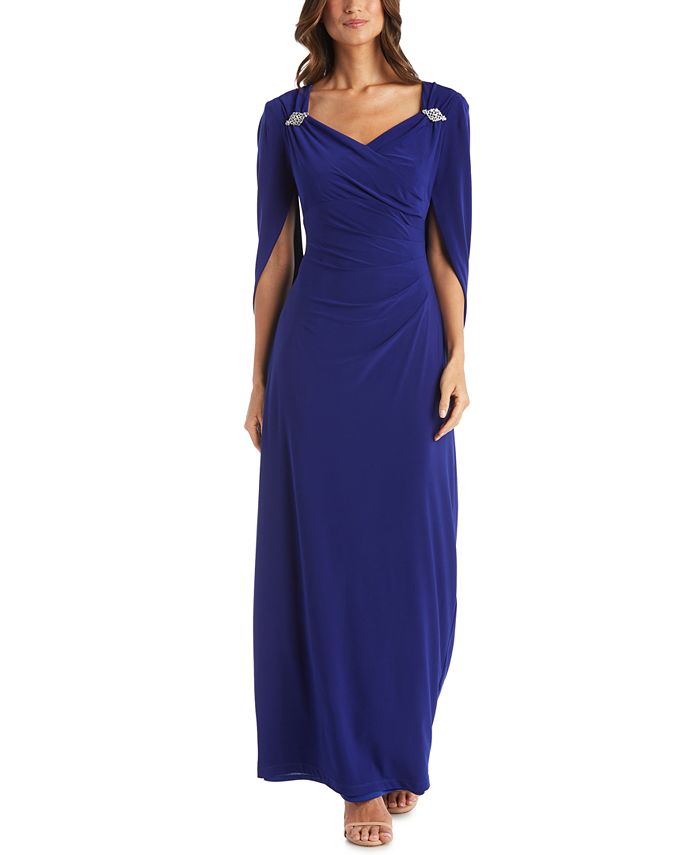 R & M Richards Embellished DrapeBack Gown Macy's