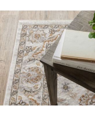 Maharaja 70E Ivory and Gray 5'3" x 7'6" Area Rug