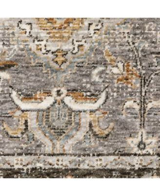 Maharaja 91E Gray and Blue 3'3" x 5' Area Rug