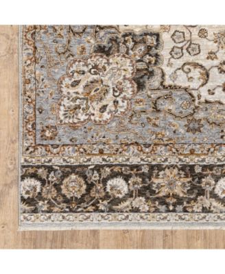 Maharaja 660J Ivory and Blue 3'3" x 5' Area Rug