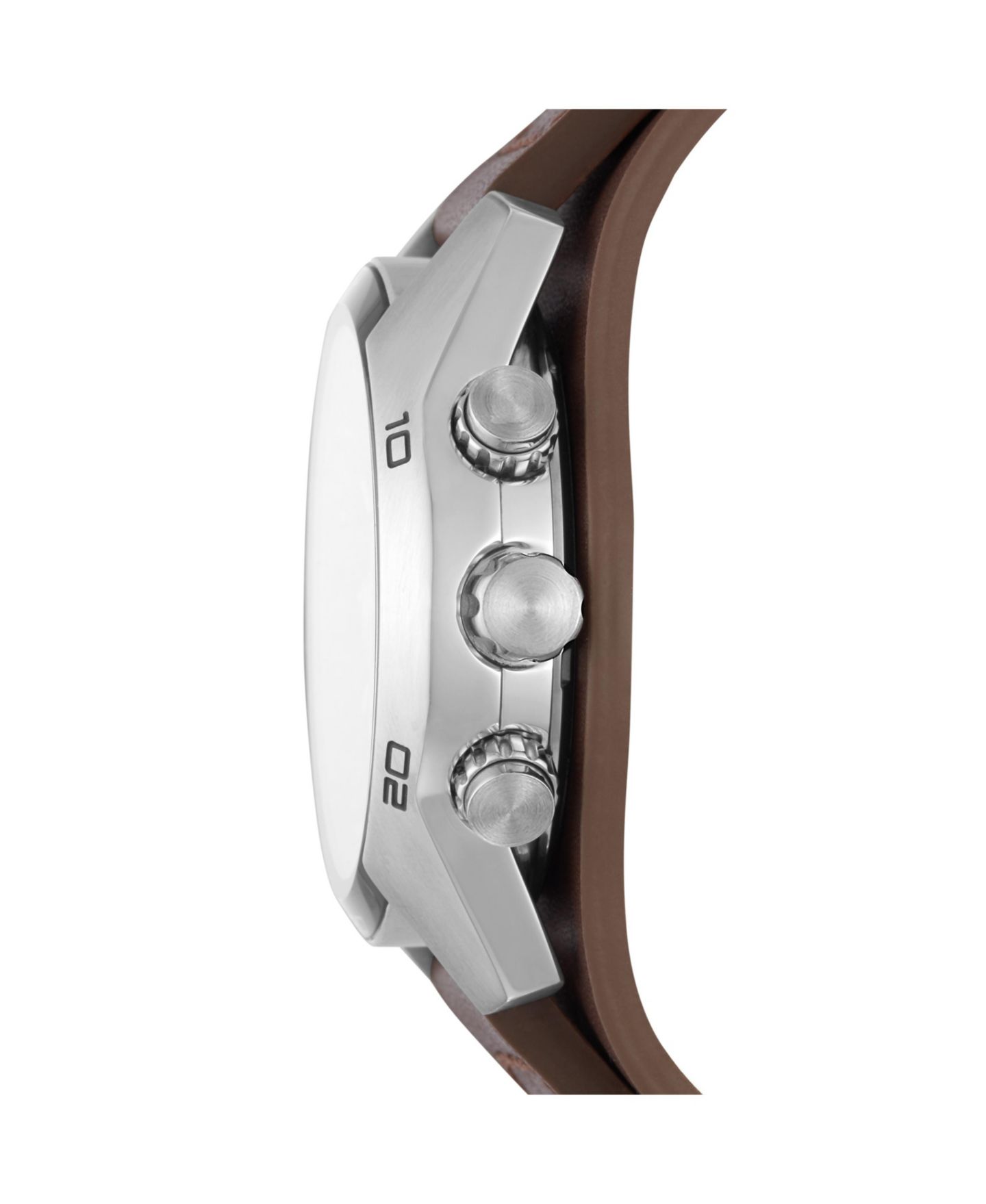 Мужские часы Fossil Coachman Brown Leather Watch 45mm — фото 2