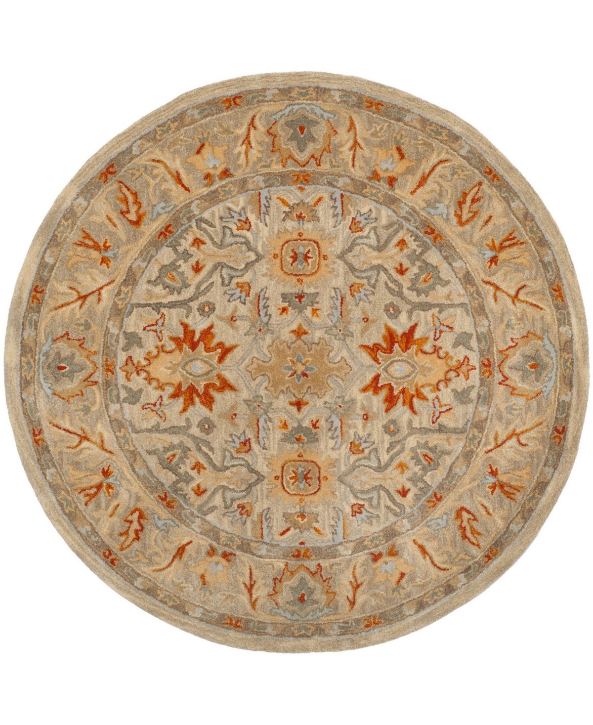 Safavieh Antiquity At63 Beige 6' x 6' Round Area Rug - Beige