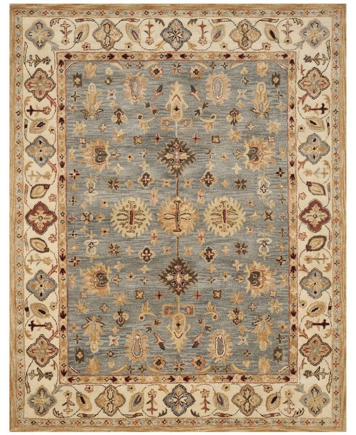 Safavieh Antiquity At847 Blue and Ivory 7'6in x 9'6in Area Rug - Blue