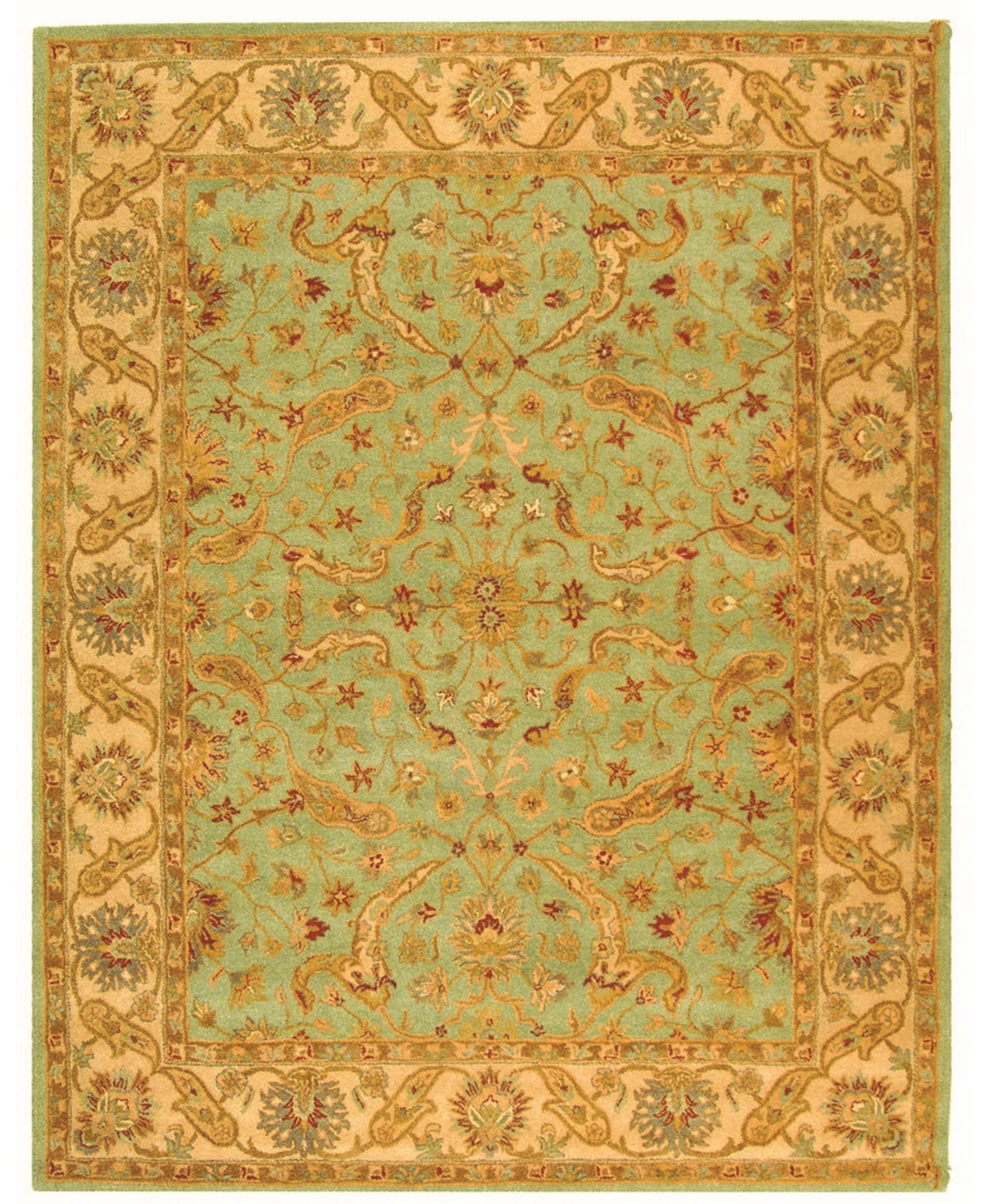 Safavieh Antiquity At311 Teal and Beige 7'6in x 9'6in Area Rug - Teal