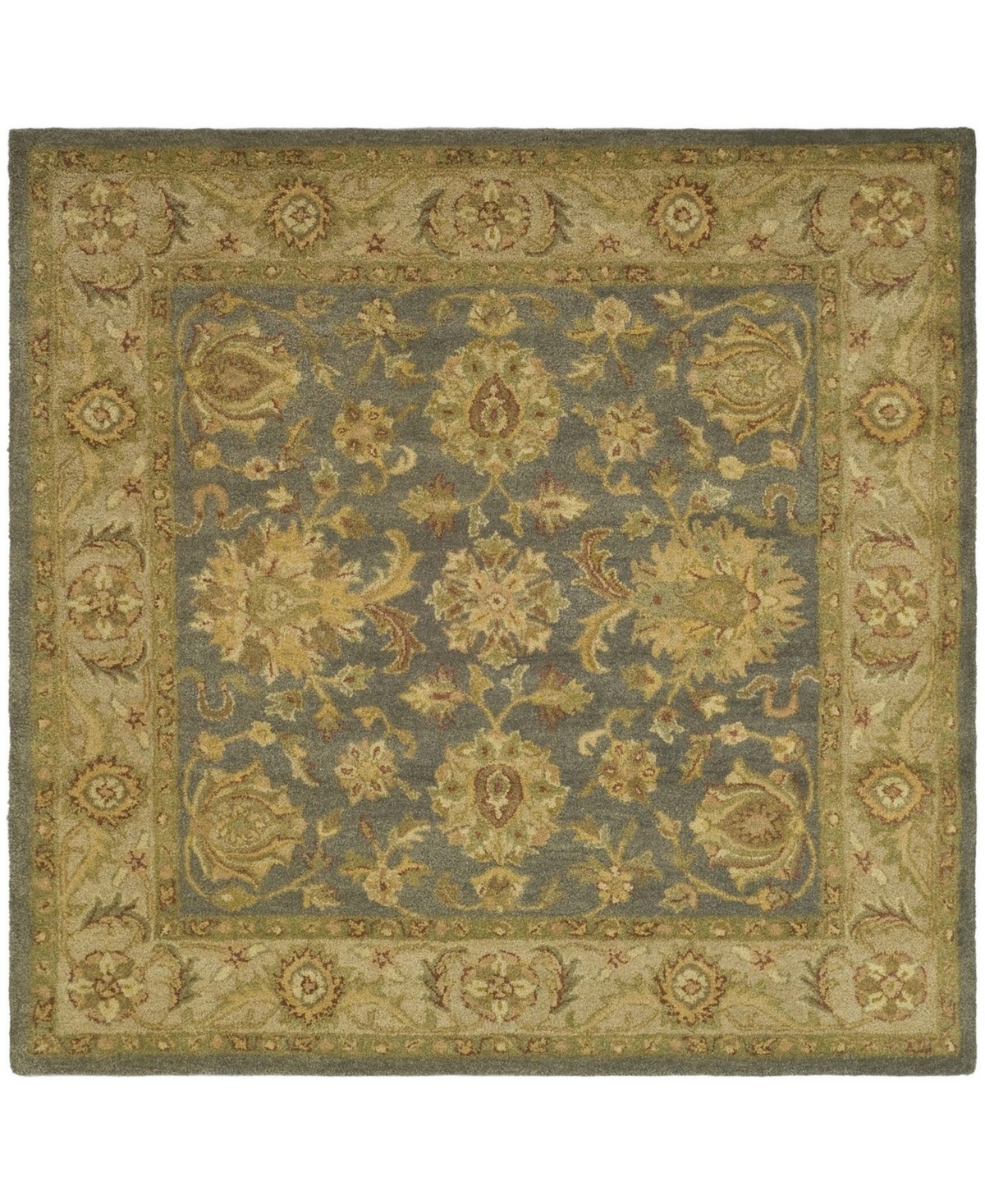 Safavieh Antiquity At312 Blue and Beige 6' x 6' Square Area Rug - Blue