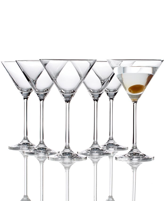 Stemless Crystal-Filled Martini Glass - Set of 6