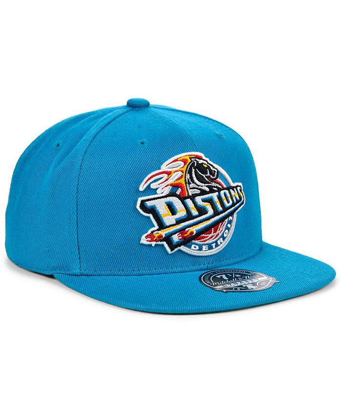 Mitchell & Ness Detroit Pistons Teal Snapback Hat Cap 