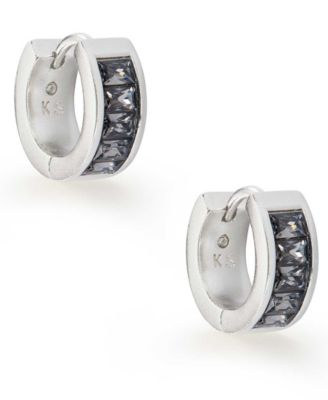 Kendra Scott - Small Square Crystal Huggie Hoop Earrings, 0.5"