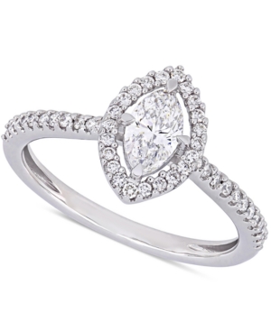 image of Diamond Marquise Halo Engagement Ring (3/4 ct. t.w.) in 14k White Gold