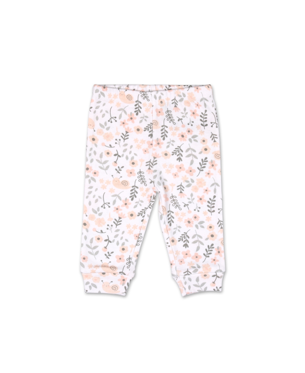 The Peanutshell Baby Girls Pants 5 Pack Pink White Floral Stars -white