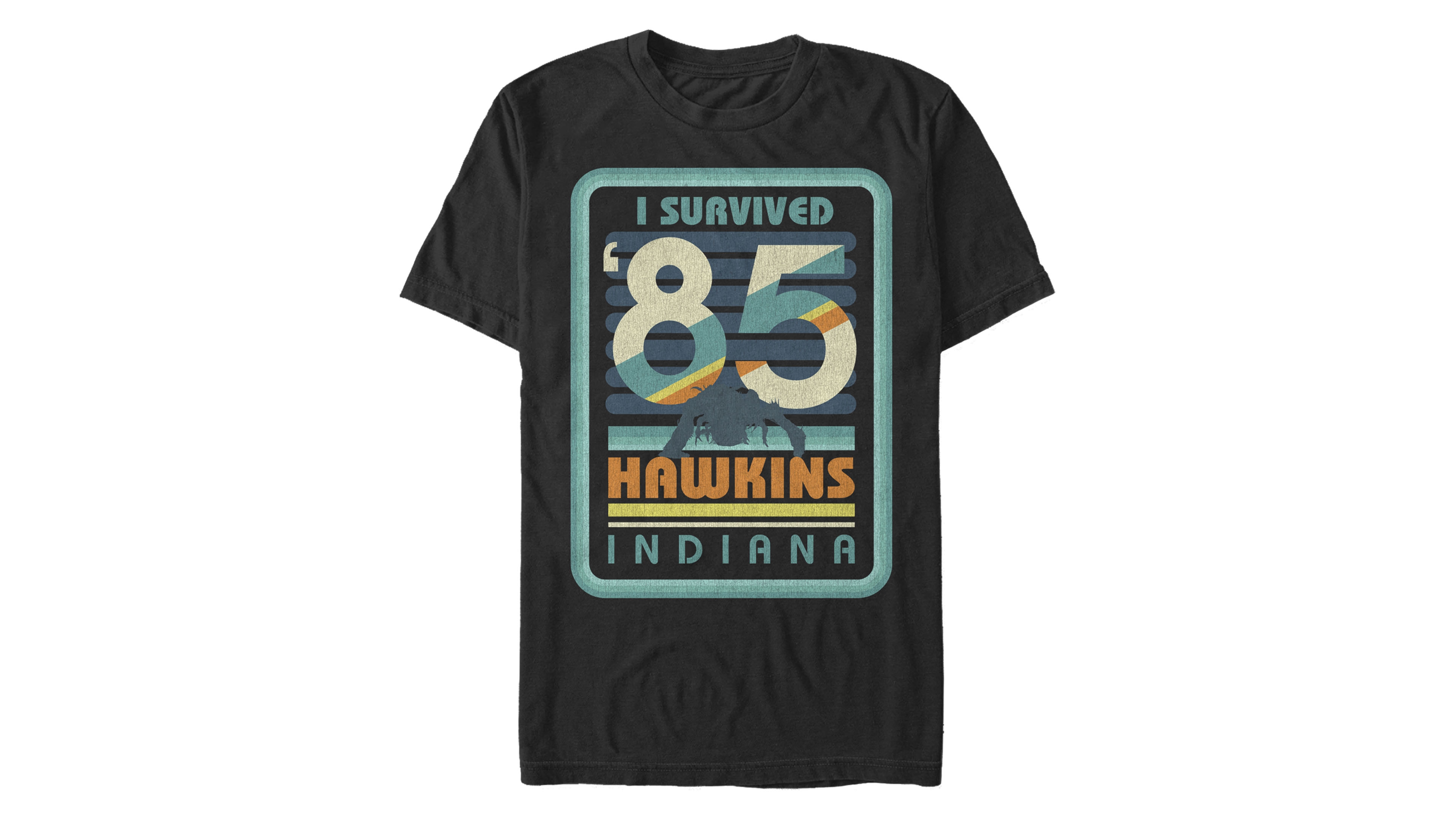 Fifth Sun Men's Stranger Things I Survived Hawkins Indiana Short Sleeve T-Shirt