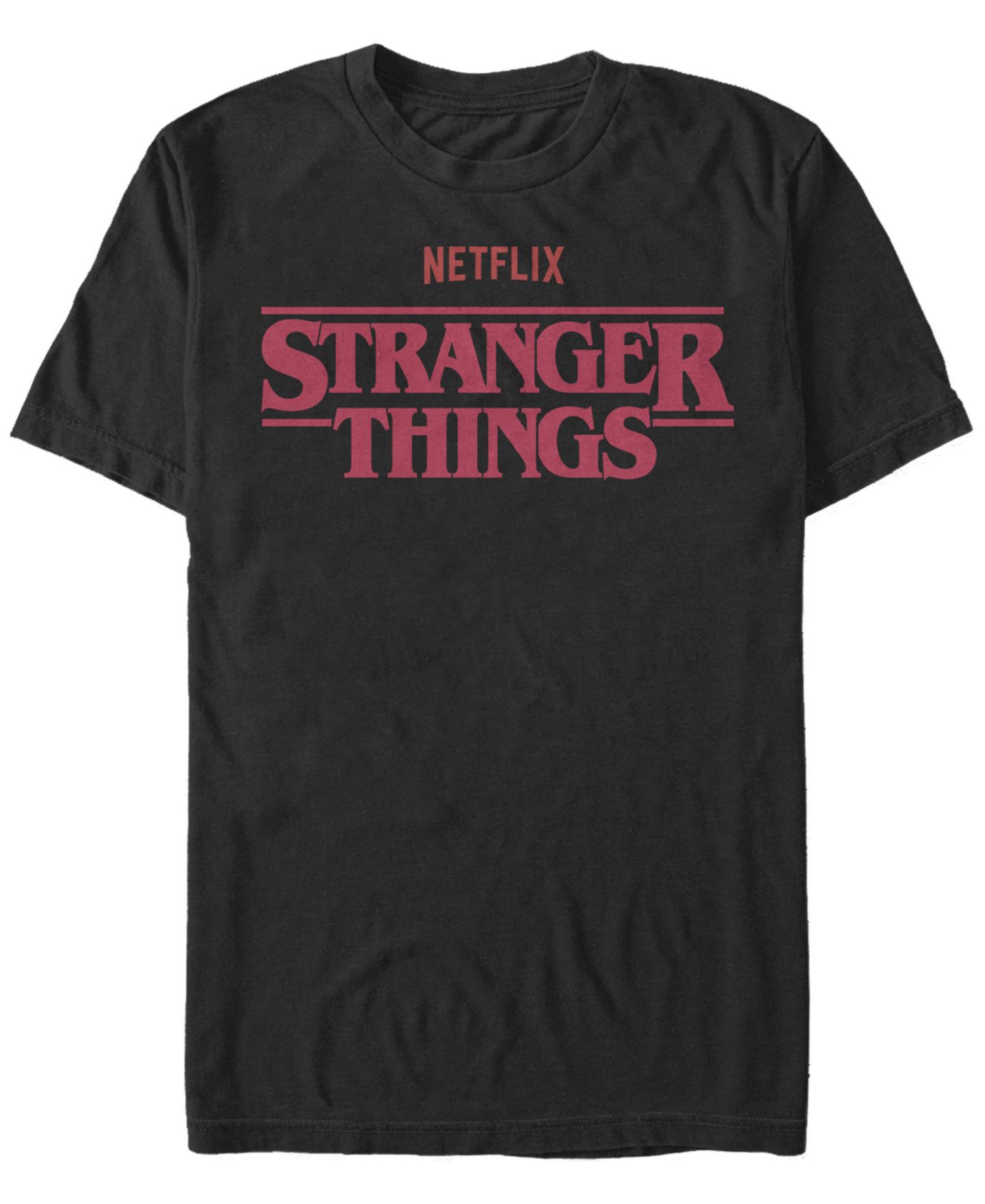 Мужская футболка Fifth Sun Stranger Things Classic Text Logo Short Sleeve, цвет: Чёрный — фото 1