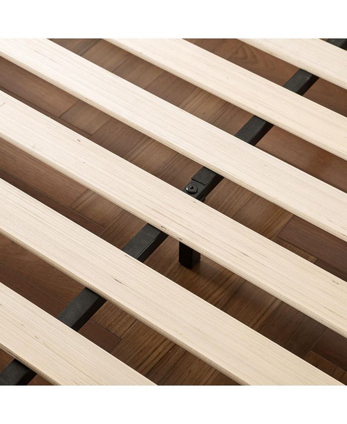 Zinus Suzanne Metal and Wood Platform Bed with Headboard and Footboard