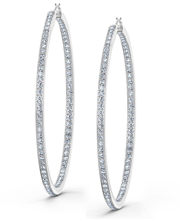 Swarovski large hoop earrings clearance