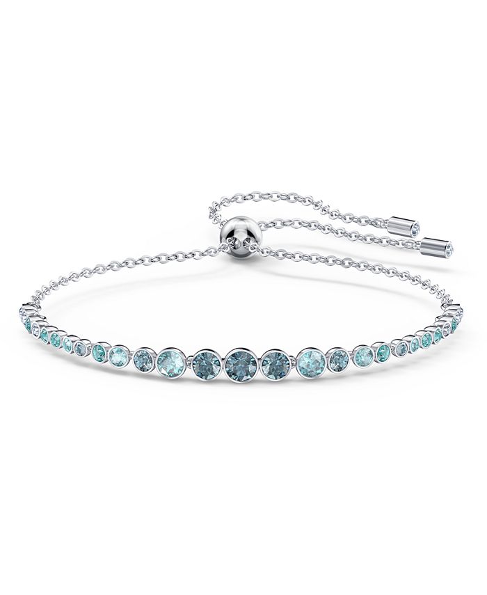 Swarovski SilverTone Blue Crystal Gradient Slider Bracelet Macy's