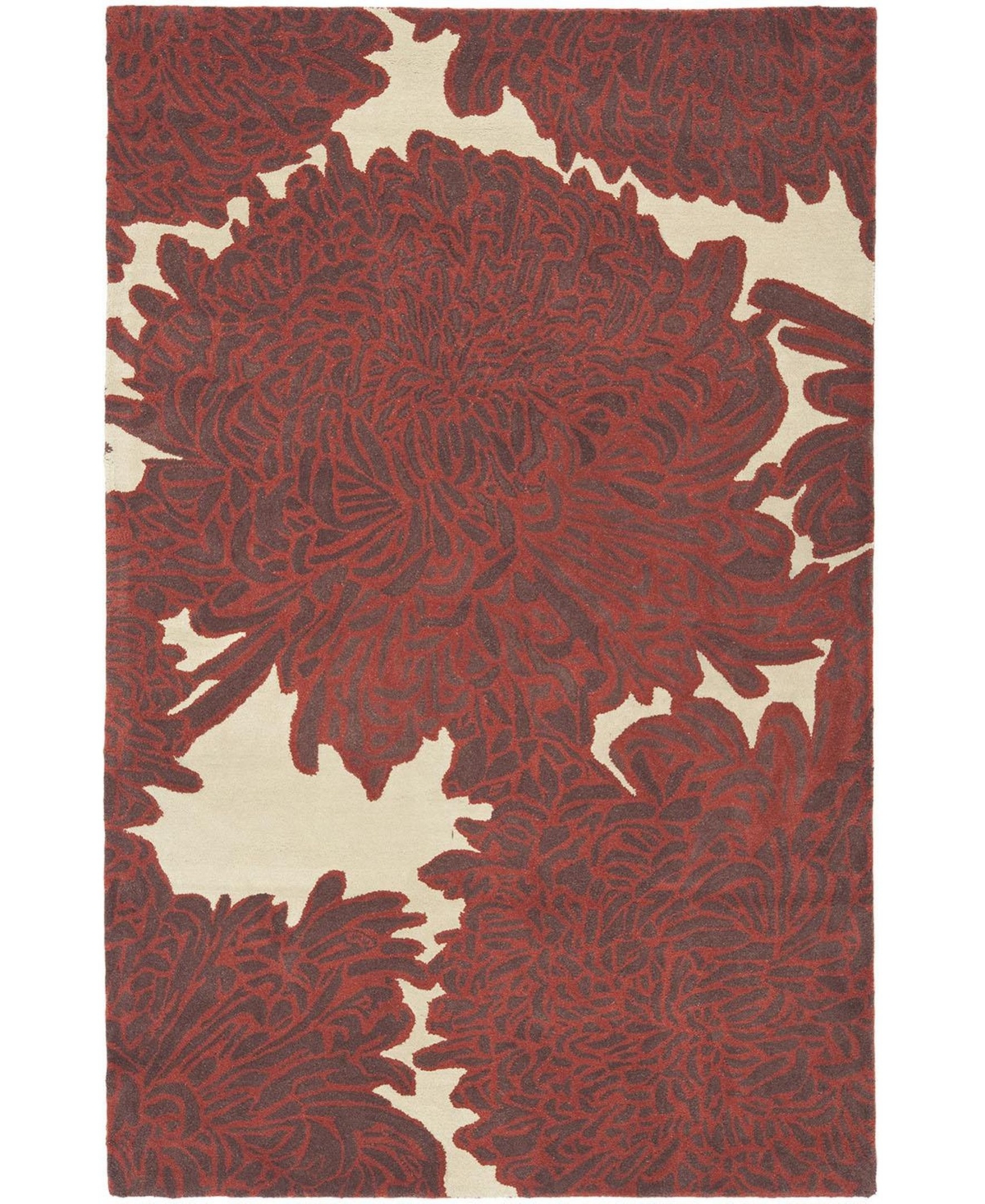 Martha Stewart Collection Chrysanthemum MSR4542C Paprika 5' x 8' Area Rug - Paprika