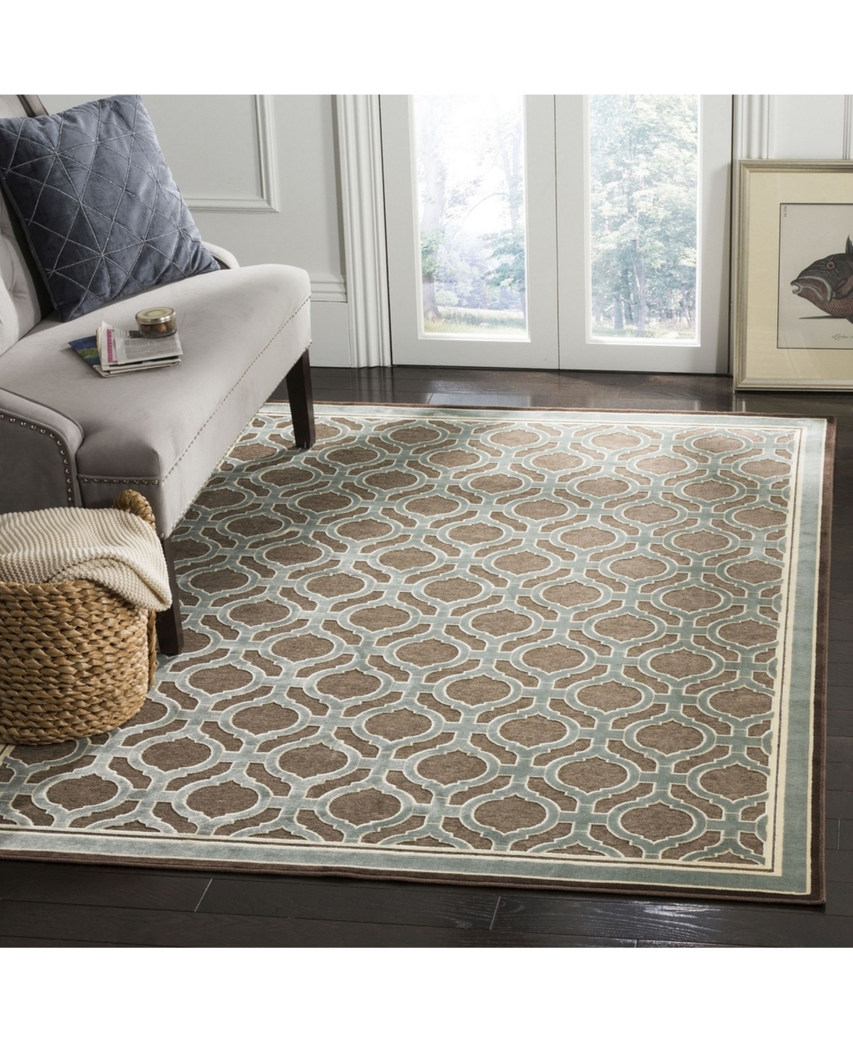 Martha Stewart Collection MSR4445 Brown Area Rug - Brown 1