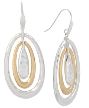 image of Robert Lee Morris Soho Two-Tone Sculptural Orbital Drop Earrings