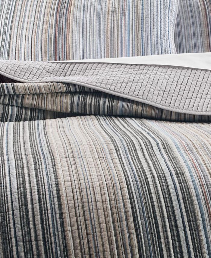 Martha Stewart Collection CLOSEOUT! Charleston Stripe YarnDye Quilt