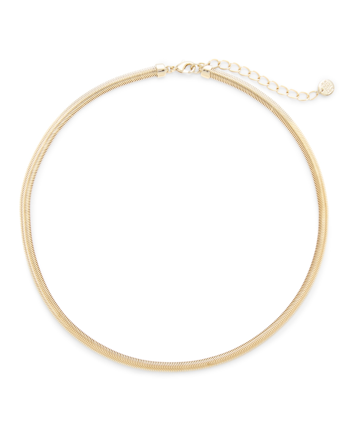 14K Gold Plated Izzy Herringbone Choker Necklace - Gold Plated