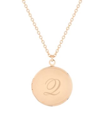 14K Gold Plated Isla Initial Long Locket Necklace