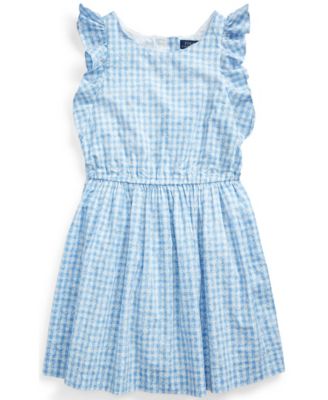 Polo Ralph Lauren - Big Girls Gingham Cotton Poplin Dress