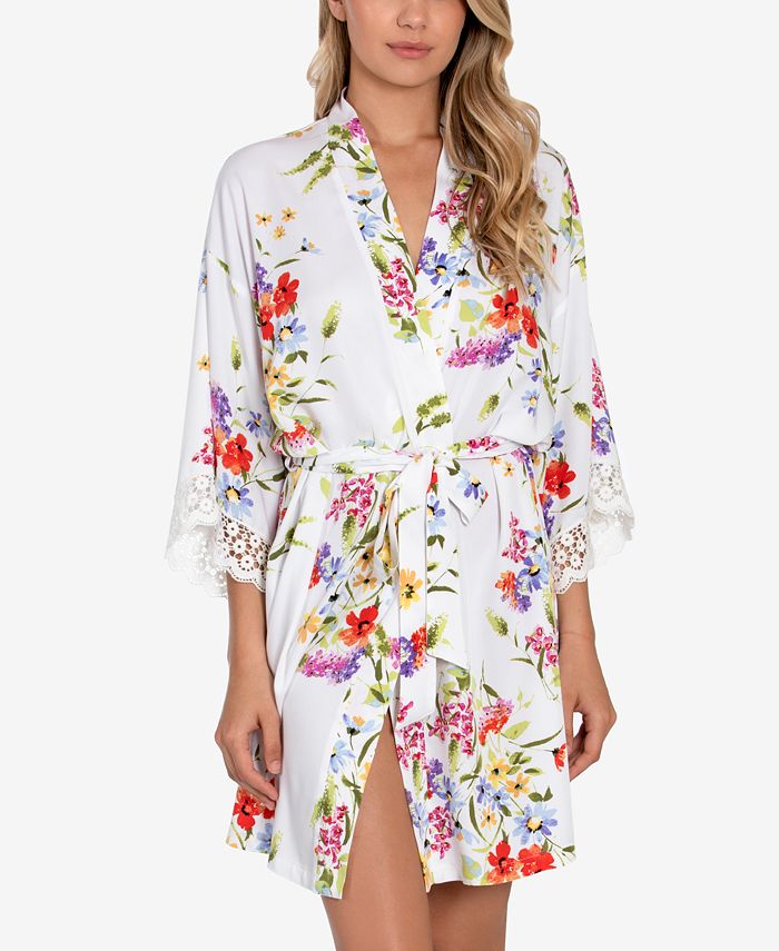 Linea Donatella FloralPrint Wrap Robe Macy's