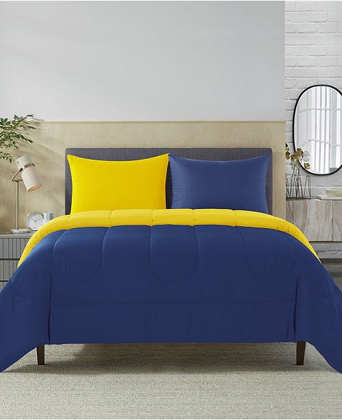 navy blue and yellow comforter sets
