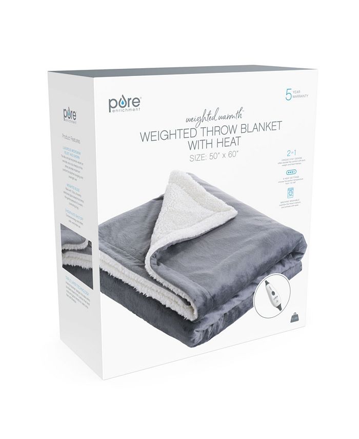 Pure Enrichment Weighted Warmth Weighted Throw Blanket Macy's